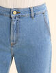 Blaue verwaschene gerade abgeschnittene Jeans I.Code-6