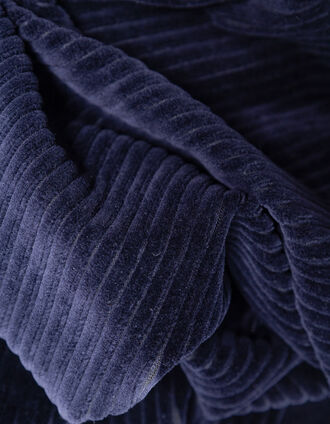 Marineblaues Kleid Rippsamt I.Code