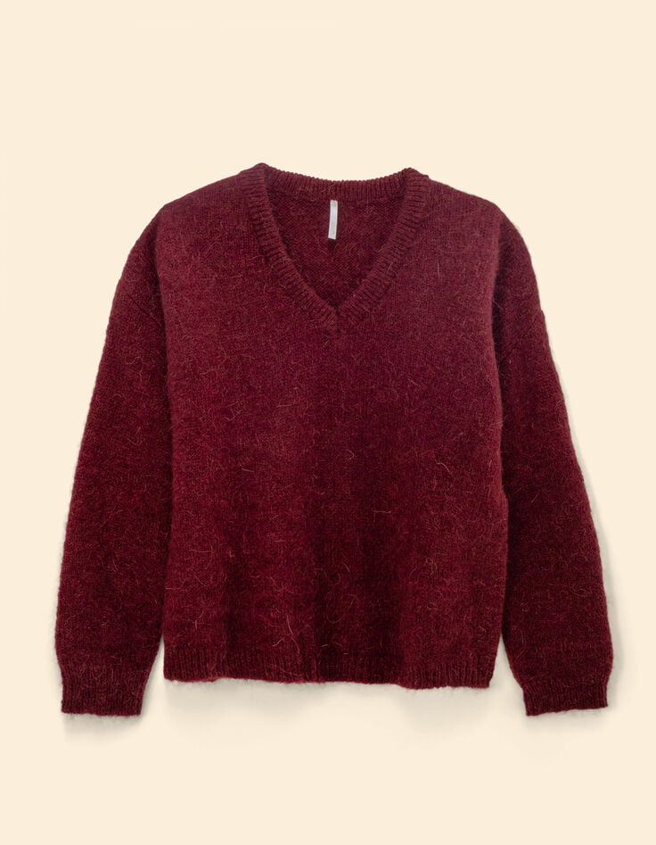 Jersey cuello V burdeos punto MARINE I.Code-7 Jersey cuello V burdeos punto MARINE I.Code-7