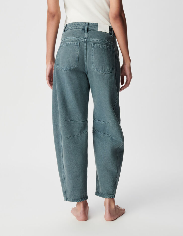 Damen 7/8 Gabrielle blau Barrel Jeans-4