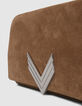 Die Tasche Die 111 Staten Island camel Leder Samt Damen-5