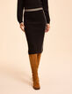 I.Code black knit sporty pencil skirt-2