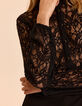 Blusa manga larga negra encaje I.Code-6
