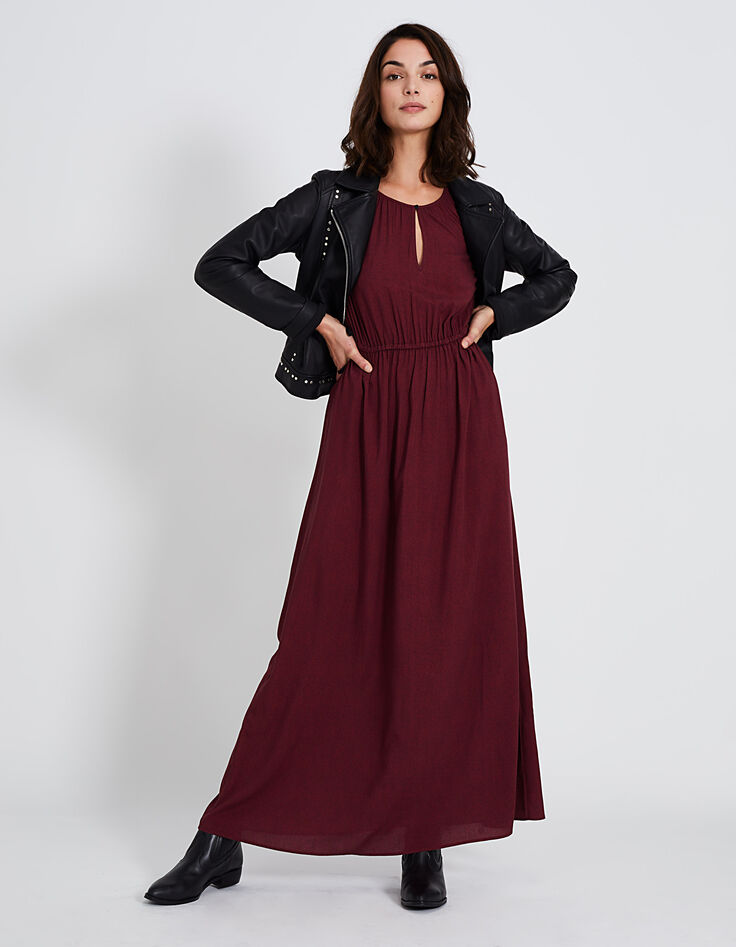 Robe longue fluide imprim&eacute;e femme-6