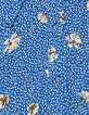 Robe chemise bleue plissée imprimé fleurs et pois I.Code-5