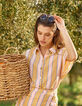Chemise manches courtes jaune à rayures I.Code-9
