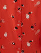 Top spicy naranja flores manga plisada I.Code-5