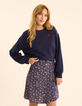 Marine sweater geborduurd hart I.Code-1