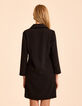 Schwarzes Langarmkleid Kentkragen I.Code-3