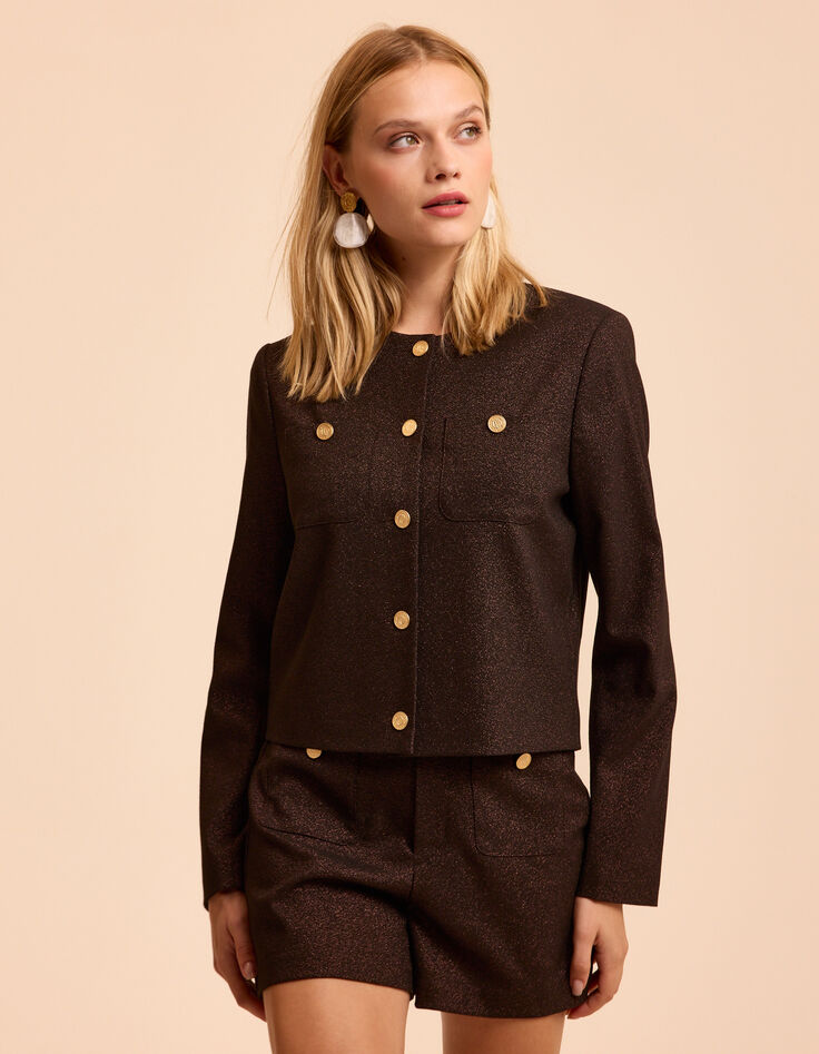 Bronzefarbene kurze Anzugjacke I.Code-3