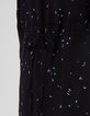 Schwarzer Trenchcoat, dezenter Fleckenprint I.Code-6