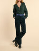 Blouse vert nuit brod&eacute;e I.Code-7