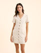 Robe en jean écru surpiqûres ocre I.Code-4