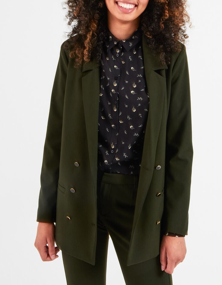 Veste de costume vert empire boutonnage croisé I.Code-1