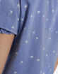 Top bleu à motif palmiers I.Code-5