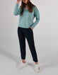 Sudadera menta con capucha I.Code-1