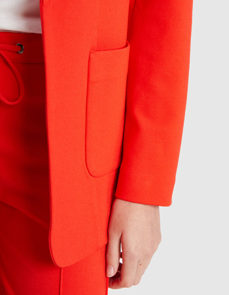 I.Code crimson red Milano knit suit jacket-4 I.Code crimson red Milano knit suit jacket-4