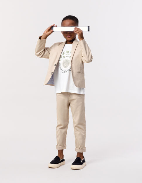 Boy's beige formal suit jacket - IKKS