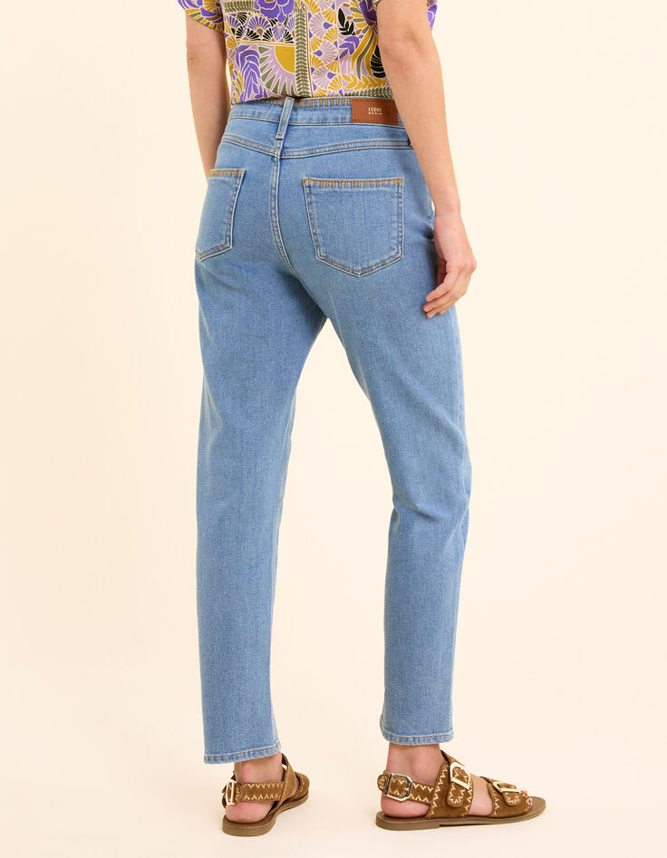 Vaqueros rectos azules con detalles de costura I.Code-6