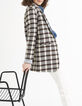 I.Code off-white check coat-2