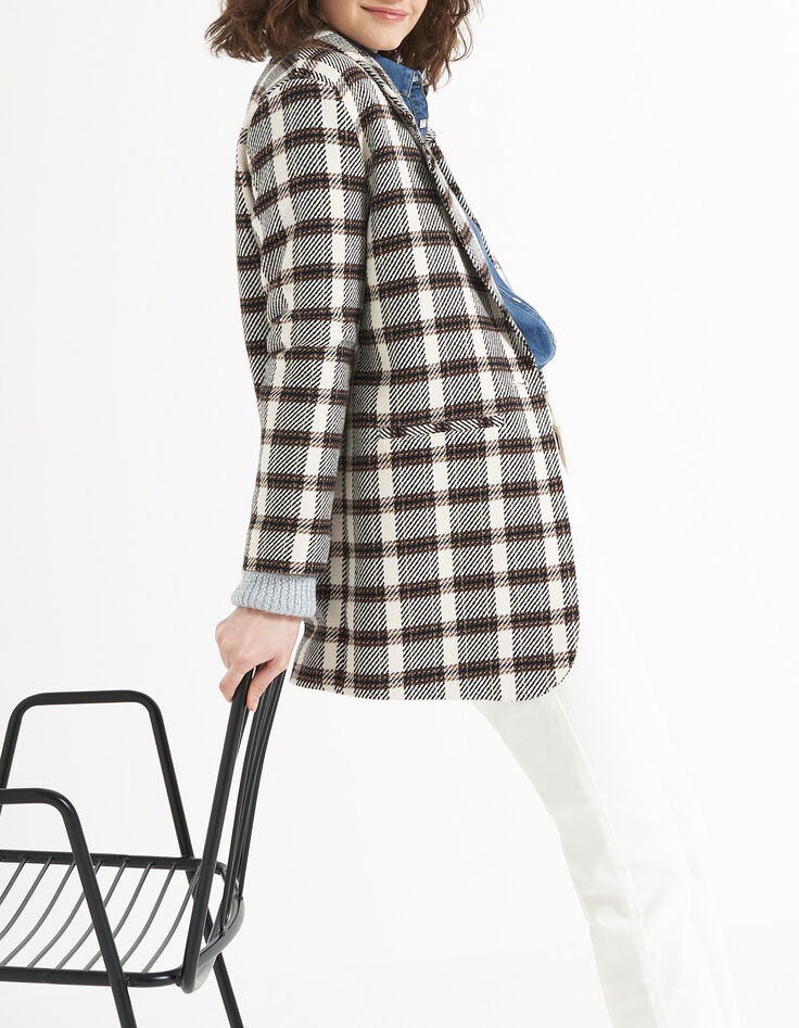 I.Code off-white check coat-2 I.Code off-white check coat-2