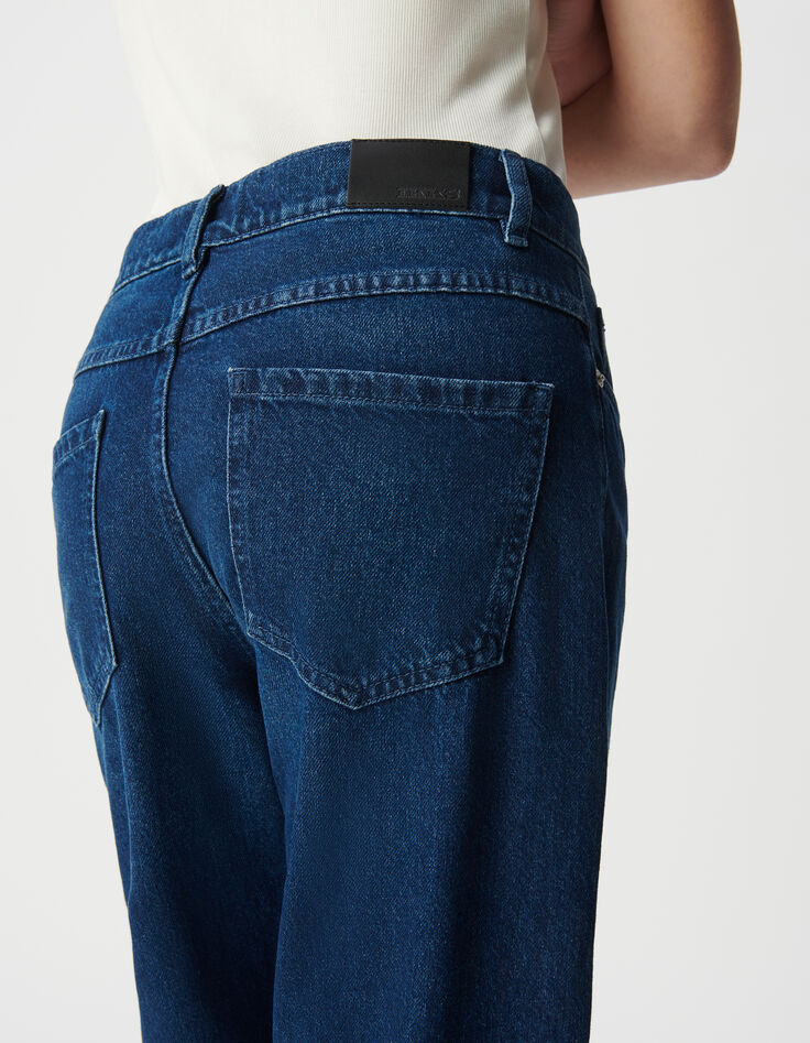 Blaue Damen-Cropped Boyfriend-Jeans-6