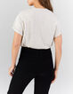 I.Code white dupioni studded slogan T-shirt-3