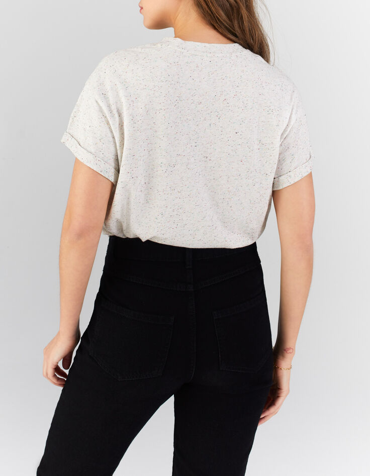 I.Code white dupioni studded slogan T-shirt-3 I.Code white dupioni studded slogan T-shirt-3