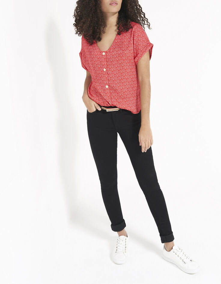Top coquelicot imprimé minimaliste I.Code-6