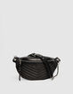 Damenbauchtasche 1440, schwarz, Leder, gesteppt-1