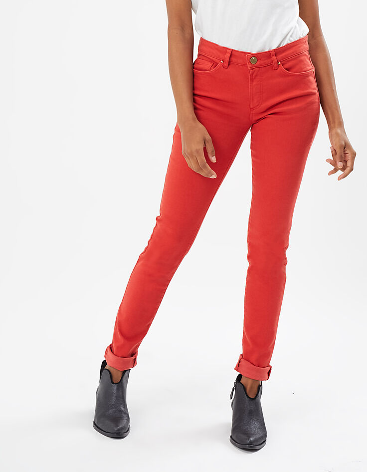 I.Code carnelian red slim jeans-2
