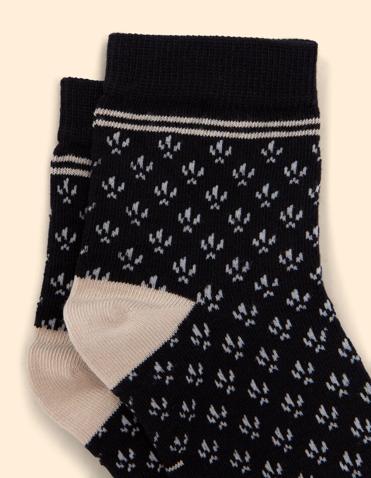 Chaussettes noires, beige, camel I.Code-3