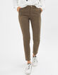 Pantalon chino kaki à studs I.Code-2