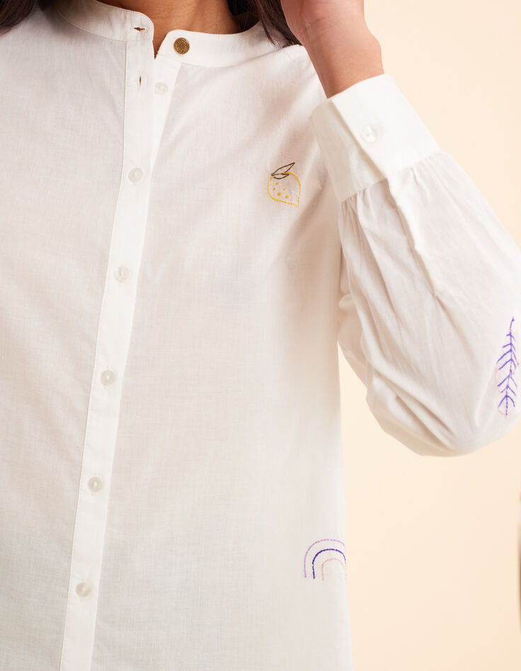 White shirt with I.Code color embroidery-7