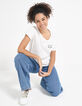 Tee-shirt neutre broderies noire poitrine I.Code-4