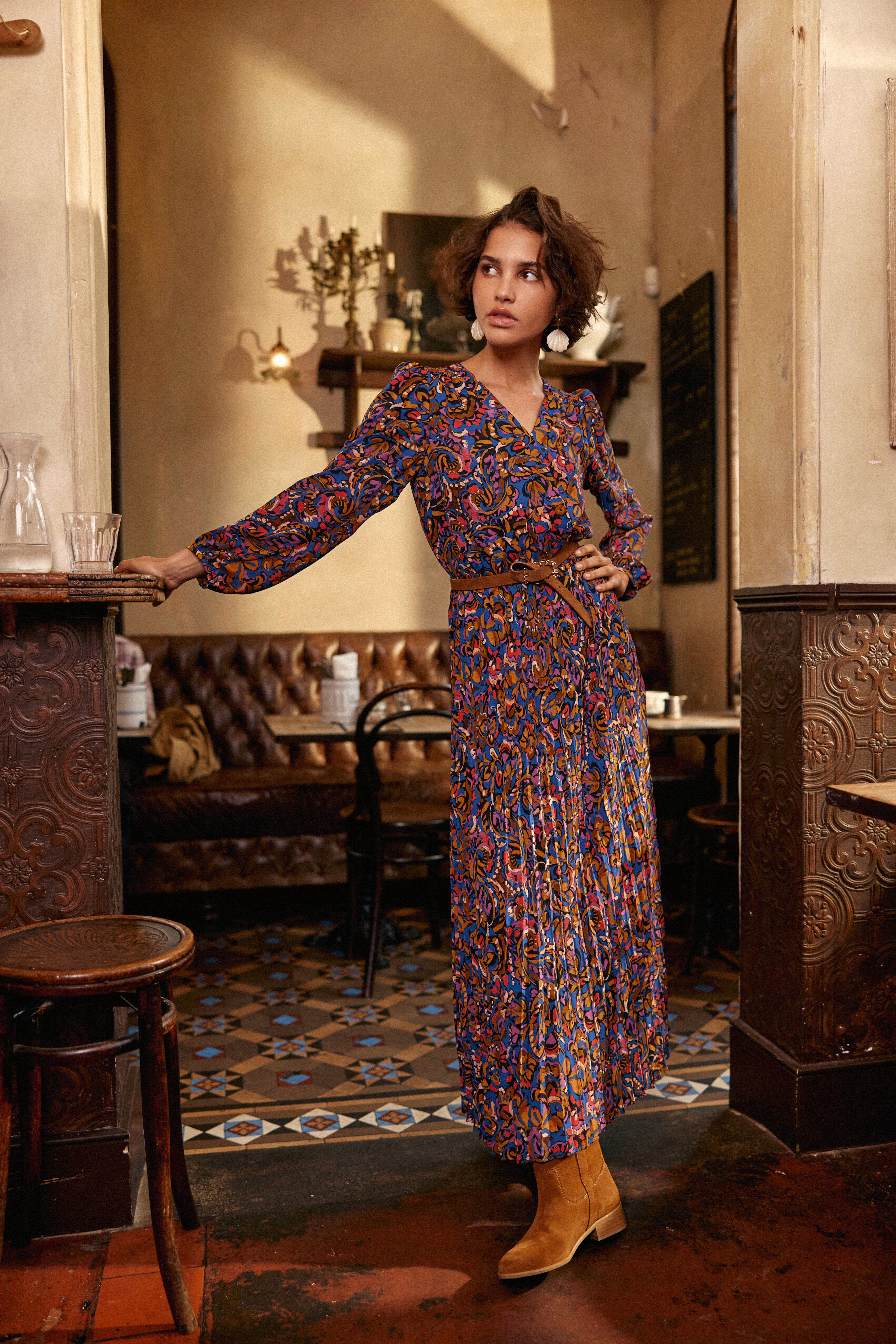 Robe longue imprimé cachemire top