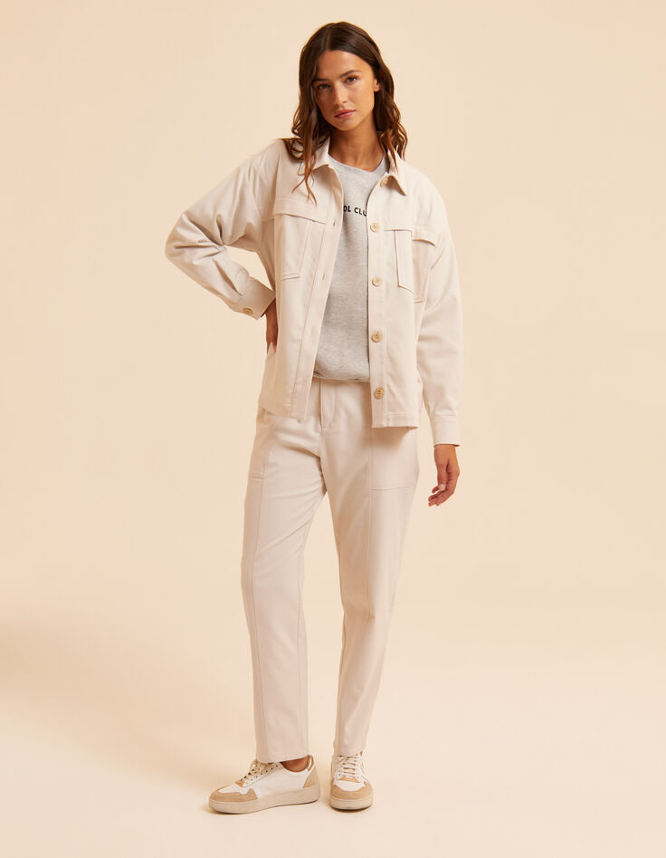 I.Code ecru overshirt-style jacket-6 I.Code ecru overshirt-style jacket-6