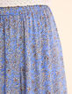 Pantalon large bleu imprimé cachemire floral I.Code-5