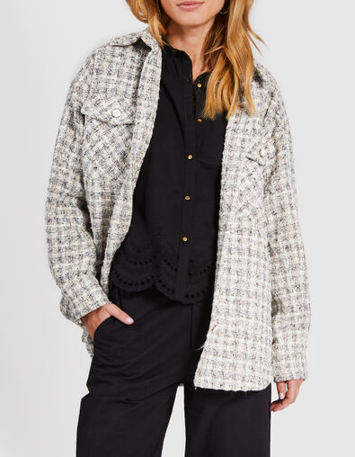 Beige overshirt tweedlook I.Code