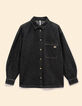 Camisa vaquera negra bordados monograma I.Code-7