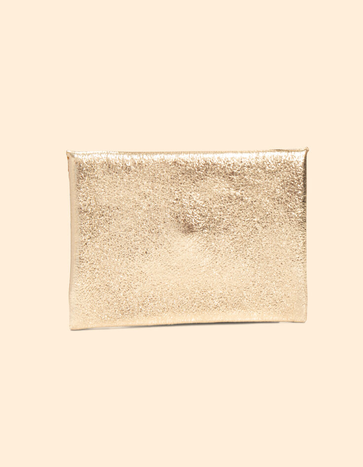 Mini pochette dorée cuir irisé I.Code-3