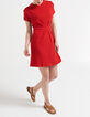 Rotes geripptes Kleid I.Code-1