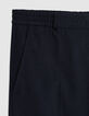 Herren slim navy elastischer Bund Jogpants-8