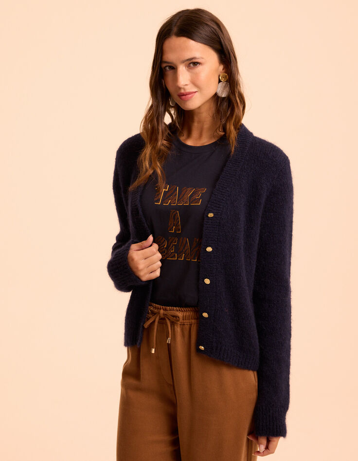 Cardigan bleu tricot CHARLOTTE I.Code-2