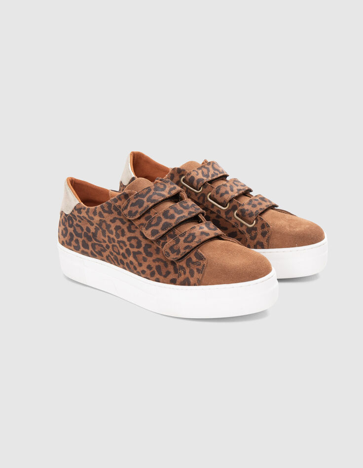 Sneakers imprim&eacute; l&eacute;opard &agrave; scratchs I.Code-7