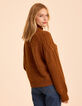 I.Code camel cable knit sweater-3