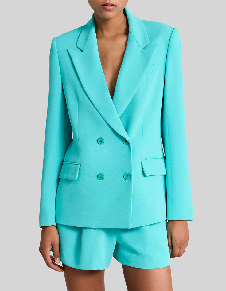 Azurblauer Oversize-Damenblazer-5