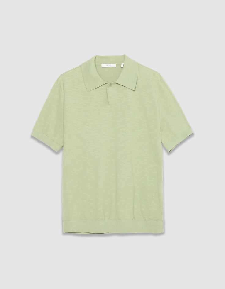 Gr&uuml;nes kurz&auml;rmeliges Poloshirt Herren-7