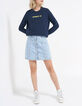 Sudadera azul marino mensaje flocado I.Code-5