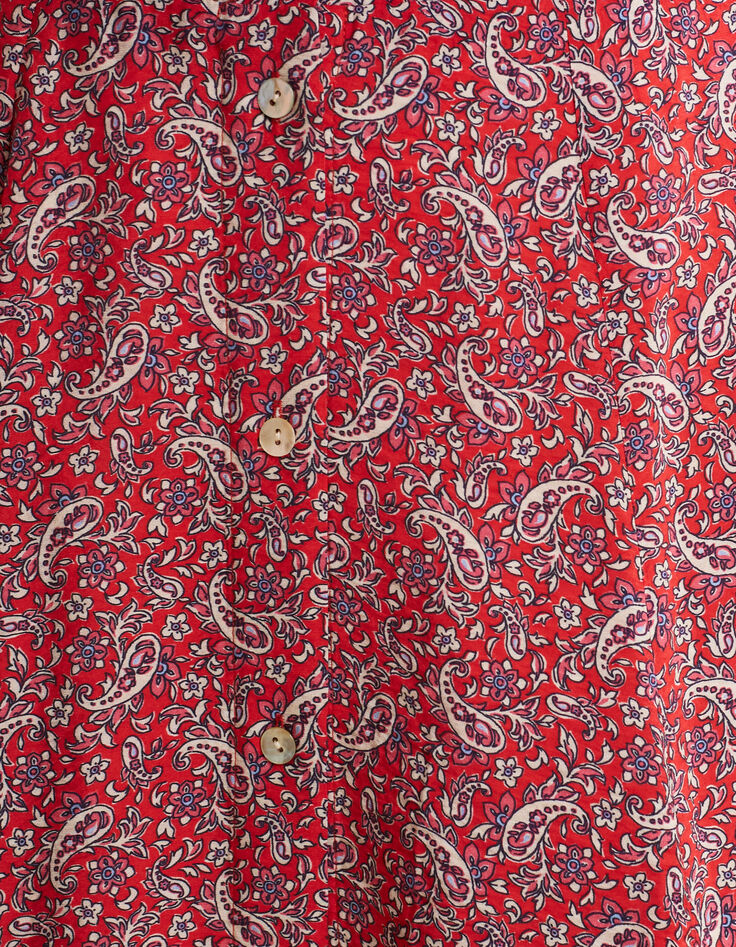 Jupe midi rouge imprimé cachemire I.Code-5